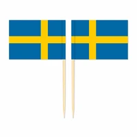 sweden toothpick flag 3 5x2 5cm cake topper party cupcake wedding baby shower supplies lovely baking dessert decorations