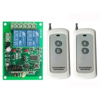 433mhz universal wireless remote switch dc 12v 24v 2ch relay receiver module and rf transmitter 433 mhz remote controls