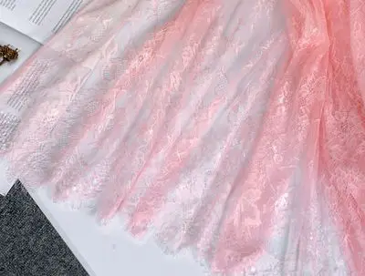 bright pink 3 м/лот классический дизайн нейлоновое платье ресницы кружевной отделкой мягкий черный белый красный розовый темно-синий французский двусторонний Шантильи кружевная ткань 70 см - Цвет: bright pink