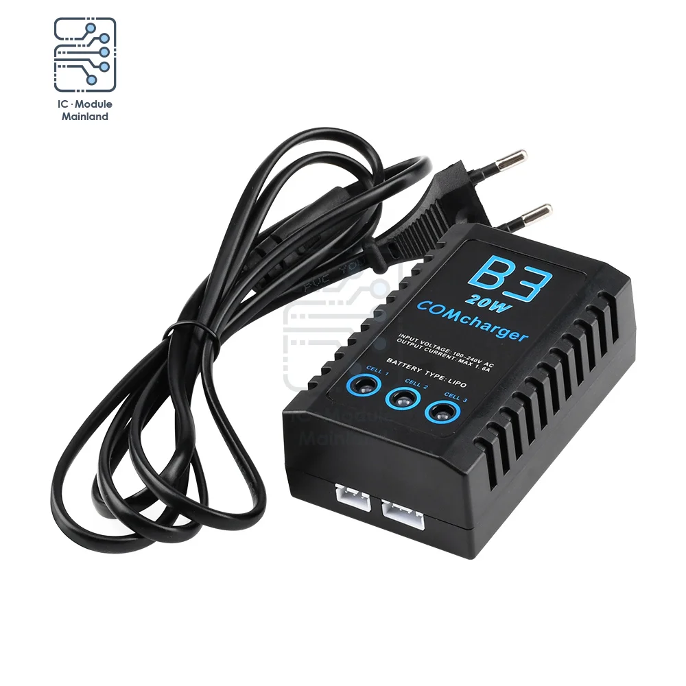 Сбалансированное зарядное устройство для аккумуляторов Lipo BMS 2S-3S 20 Вт 10 B3 AC 110-240 В