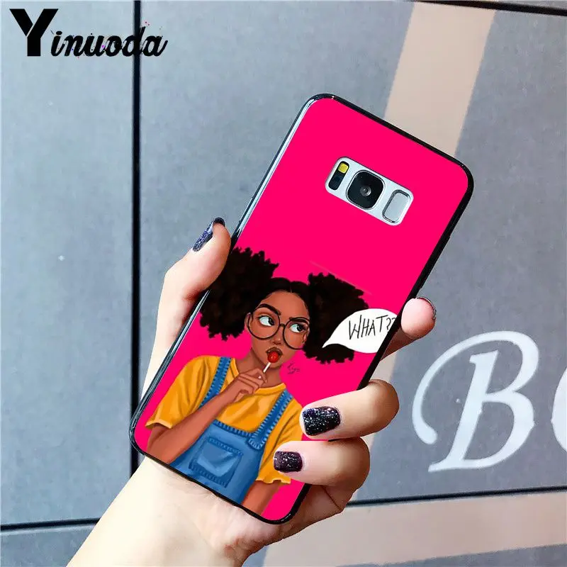Yinuoda 2bunz Melanin Poppin Aba Black Girl Африканский чехол для телефона Samsung Galaxy S20 S10 Plus S10E S6 S7 S8 S9