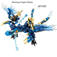 4 new ninja dragons dragon knight childrens birthday gift building block assembly toys