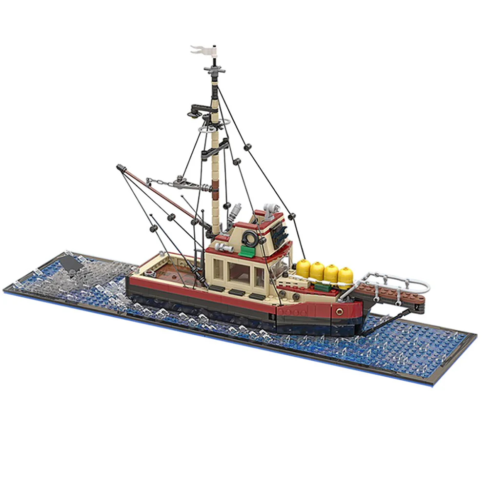 

Строительные блоки серии MOC Ship, 1235 шт., подходят для высококлассных игроков, блоки MOC, игрушки для взрослых, мальчиков, детей, подарки на день р...