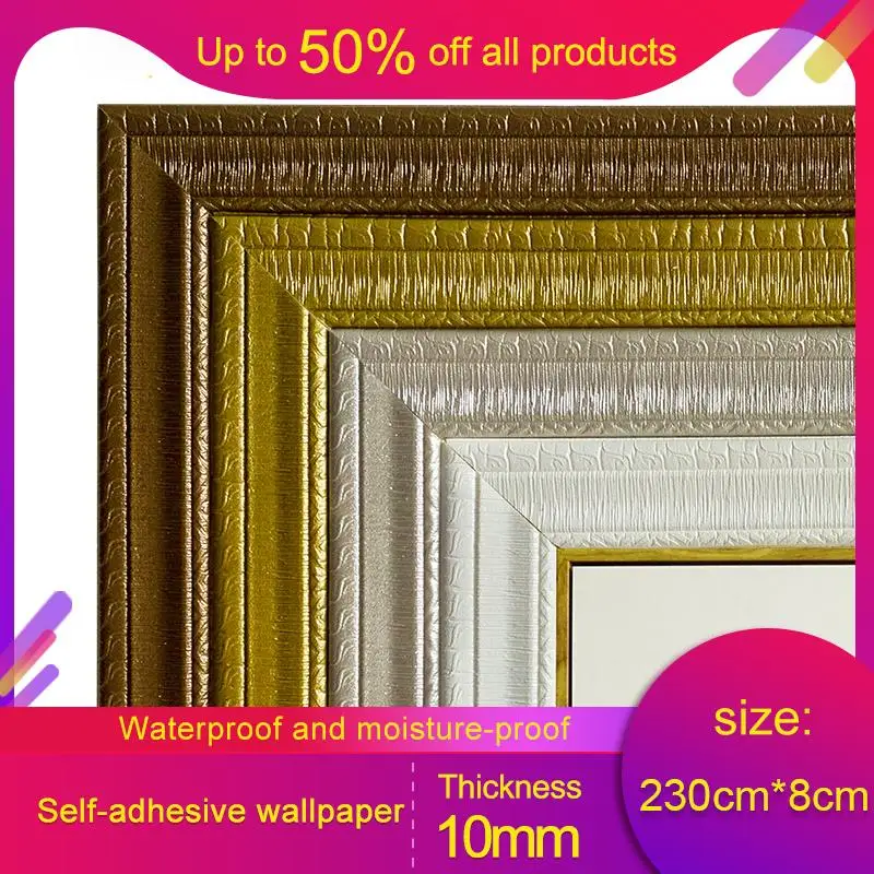 

TV Background Wall Border Decorative Strips Stickers Skirting Waist Line Self-adhesive Skirting Wall Stickers Soft Lines