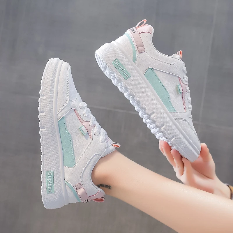 

Fashion Shoes Women's Vulcanize Shoes autumn New Casual Classic Solid Color PU Leather Shoes Women Casual White Shoes Sneakers
