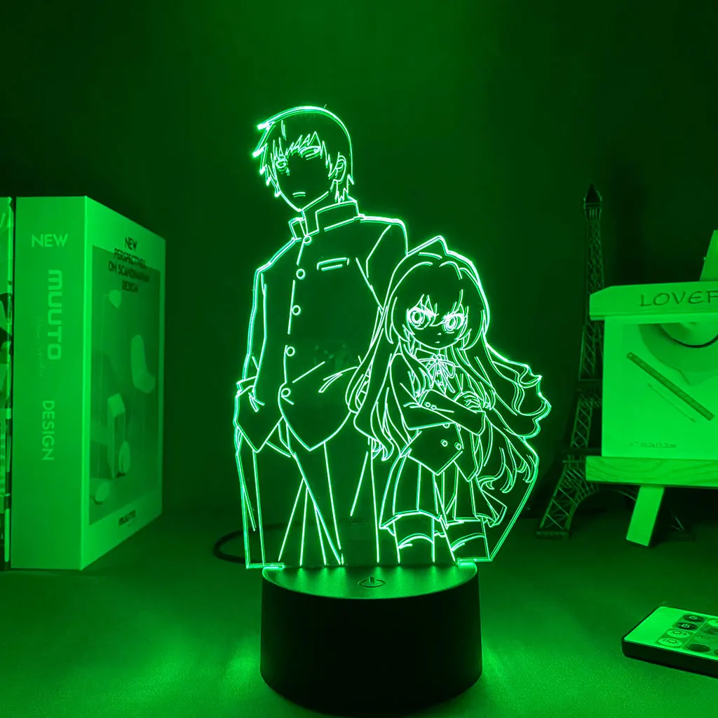 

Led Panel Lights Anime TIGER DRAGON 3D Lamp Toradora Valentines Day Gift Lights Led For Decoration USB Light