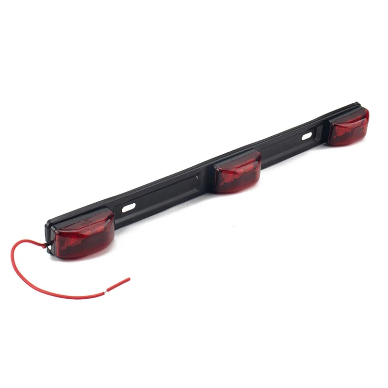 

14inch Red Clearance 9 LED ID BAR Marker 3 Light 9LED Truck Side Lights, Brake Lights, Brake Tail Lights + Reflector