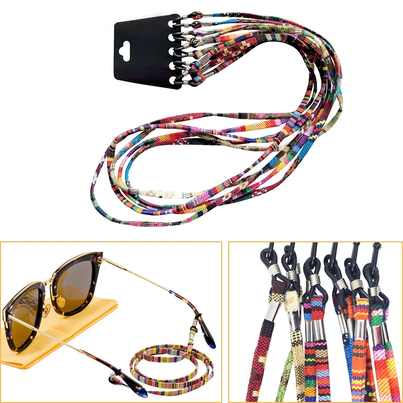 5pcs Multicolor Sunglasses Neck Cord Strap Eyeglass Glasses String Lanyard Holder for Reading Glasses Eyewear Spectacles