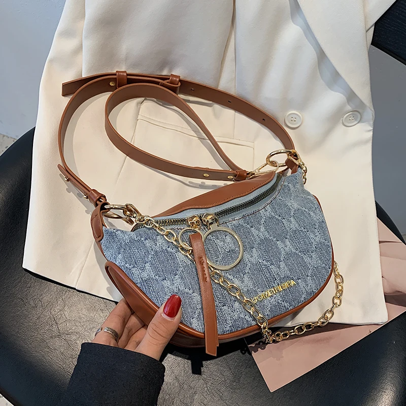 

Маленькие джинсовые сумки через плечо с клапаном и надписью для женщин, 2021, модные роскошные дорожные дамские сумочки и кошельки на цепочке