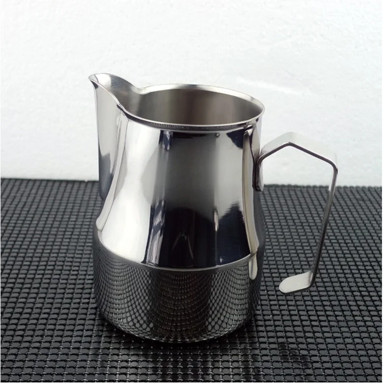 

FeiC 1pc 350ml/550ml/750ml Motta style Stainless Steel Milk Pitcher/Jug Foaming Jug/Non-stick coatin for Barista latte art