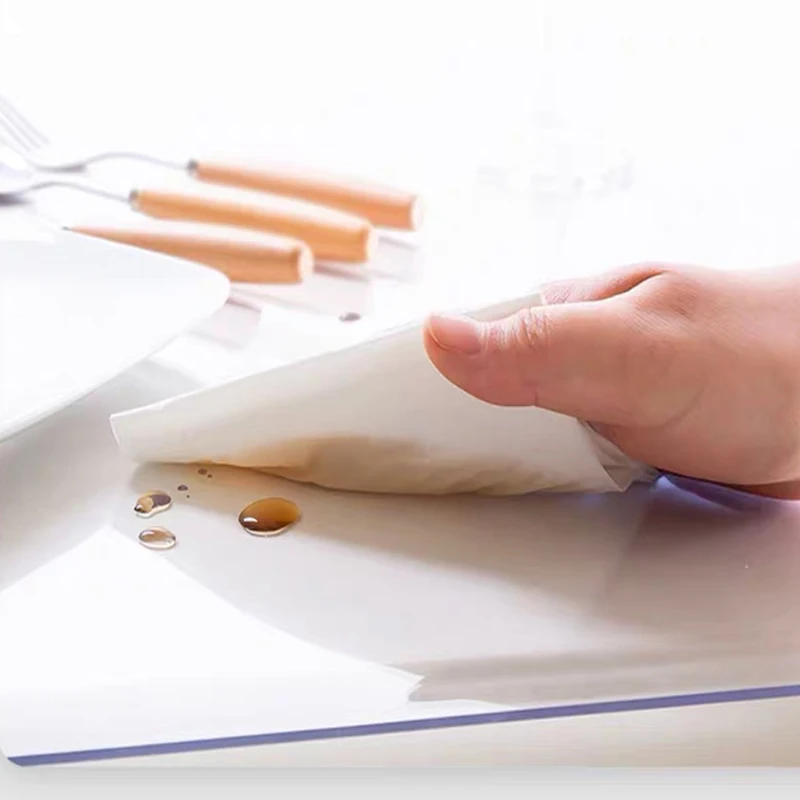 Толстая 1 5 мм прозрачная пвх скатерть Водостойкая крышка для стола маслостойкая