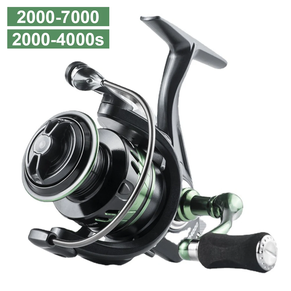 

metal Fishing Reel FD2000-7000 Spinning Reel Shallow Spool 8KG Max Drag Carp Fishing Saltwater Freshwatereel Fishing Tackle