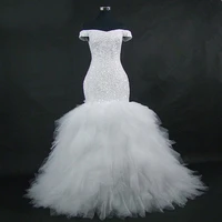 robe de mariage bride dress luxury pearls lace sleeveless wedding dresses 2019 sexy boho mermaid wedding dress vestido de noiva