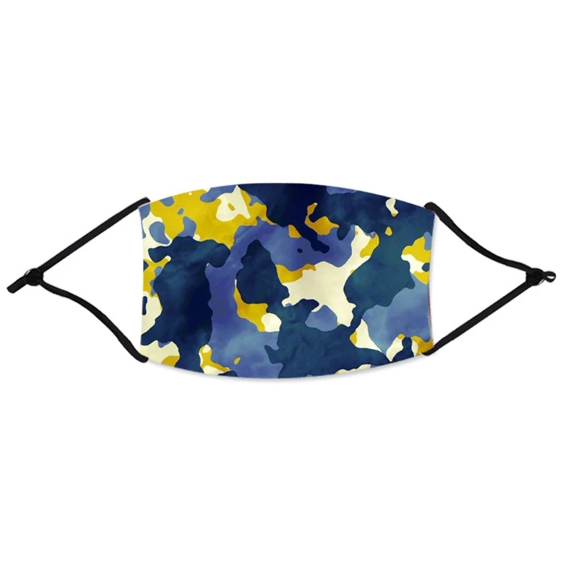 

8Pcs Daisy Digital Print Face Mask Dustproof Anti-Haze Mouth Cover with Filters