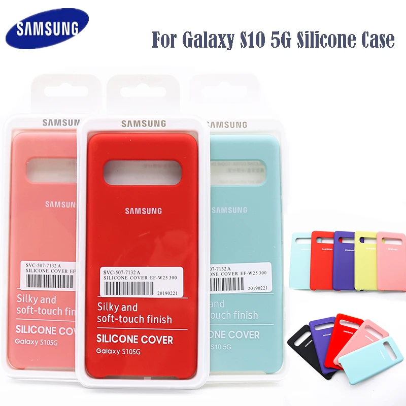 Оригинальный жидкий силиконовый чехол для Samsung Galaxy S10 5G шелковистый мягкий s10 5g с