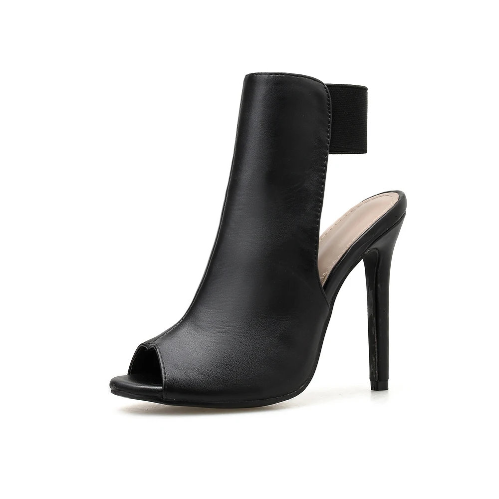 Большие размеры 35-42 Летние босоножки женские туфли-гладиаторы на тонком высоком