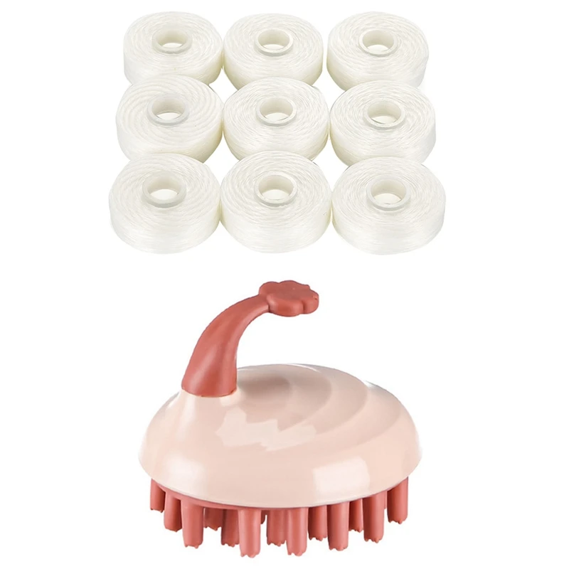 

10Rolls Europe Quality Flosser With Silicone Head Body Scalp Massage Brush