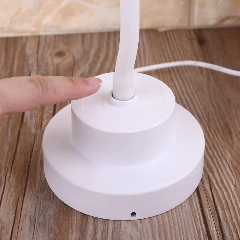 

USB Powered Desk Fan Lamp Sensor Switch 3 Speed Table Fan LED Light Camping Home