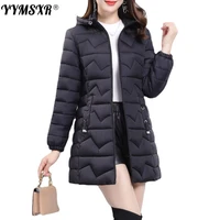 winter womens cotton coat 2022 new fashion slim casual warm loose all match mid length padded jacket in winter high quality