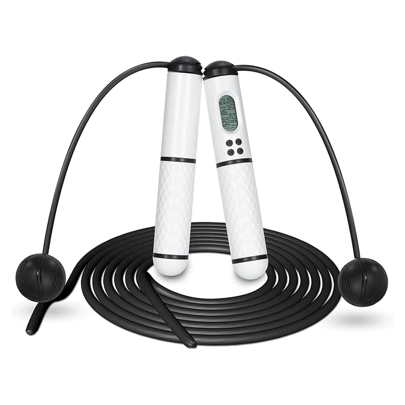 

Weighted Jump Rope for Fitness,Cordless Skipping Rope with Calorie Counter,Adjustable Digital Jump Rope for Men,Et