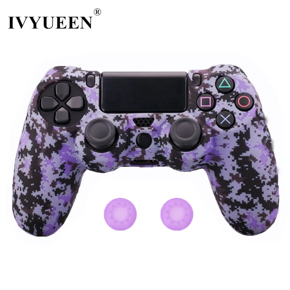 IVYUEEN 44 цвета силиконовый Камуфляжный защитный чехол для sony Dualshock 4 PS4 DS4 Pro тонкий контроллер ручки джойстик колпачки