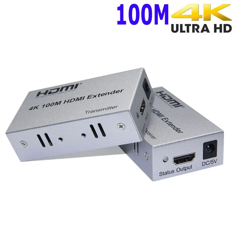 4K HDMI совместимый удлинитель TCP IP 100M футов от Cat5/Cat6/6e к Сети UTP Rj45 приемника