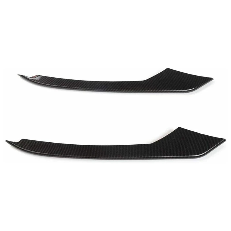 

Car Carbon Fiber Front Fog Light Lamp Eyebrow Cover Trim for Ford Mustang 2015-2017