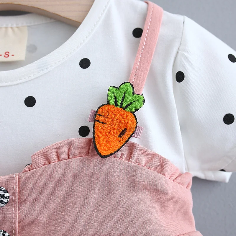 

2021 Girls Dress Summer Sweet Ideas Short Sleeve Fake Two-piece Children's Dress Birthday Party Princess Dress New