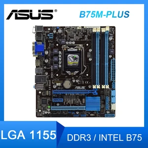 asus b75m plus lga 1155 motherboard ddr3 32gb for core i3 3245 i7 2600 cpus pci e 3 0 intel b75 dvi usb3 0 micro atx placa mãe free global shippi