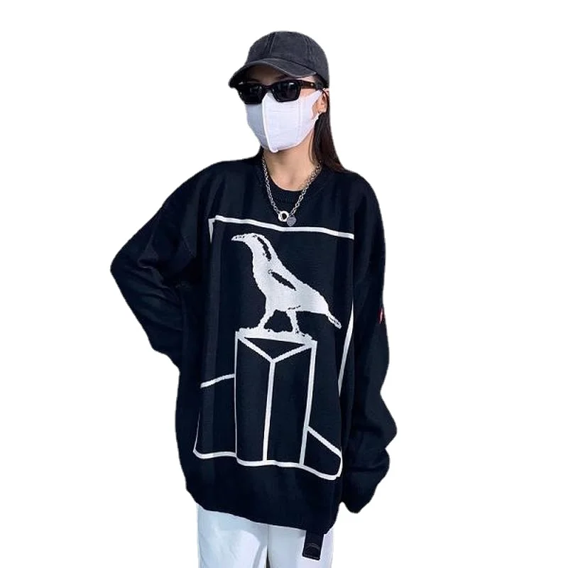 

22SS Bird Jacquard Thickening 100% Cotton EU Size Cavempt Sweatshirt Men Women High Street Autumn Sudaderas Hombre Techwear
