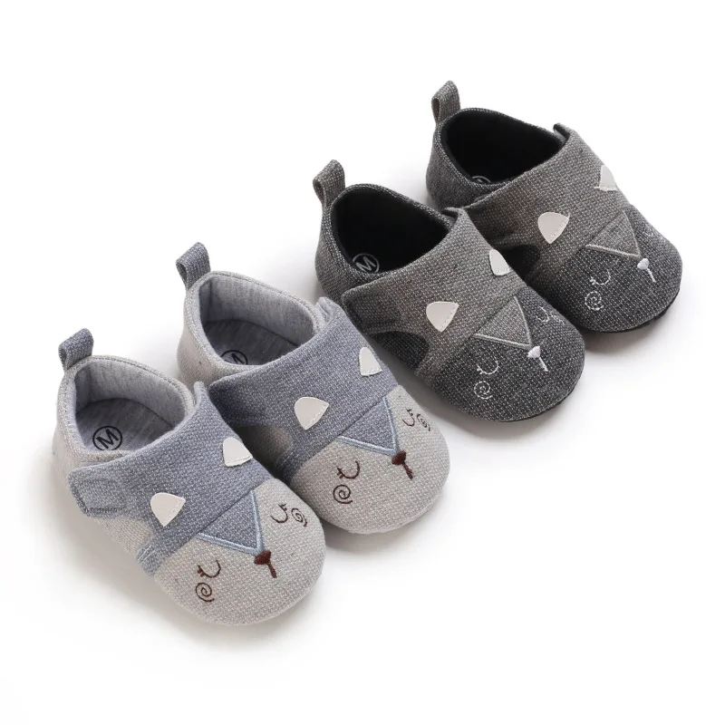 

0-18M Newborn Baby Boys Girls Slippers Soft Sole Non Skid Crib House Shoes Cute Animal Spring Autumn First Walker Crib Shoes