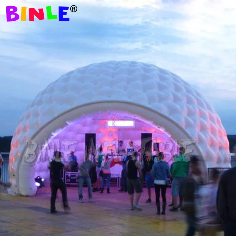 Привлекательный Гигантский купол Igloo 8 м надувная палатка со светодиодом и