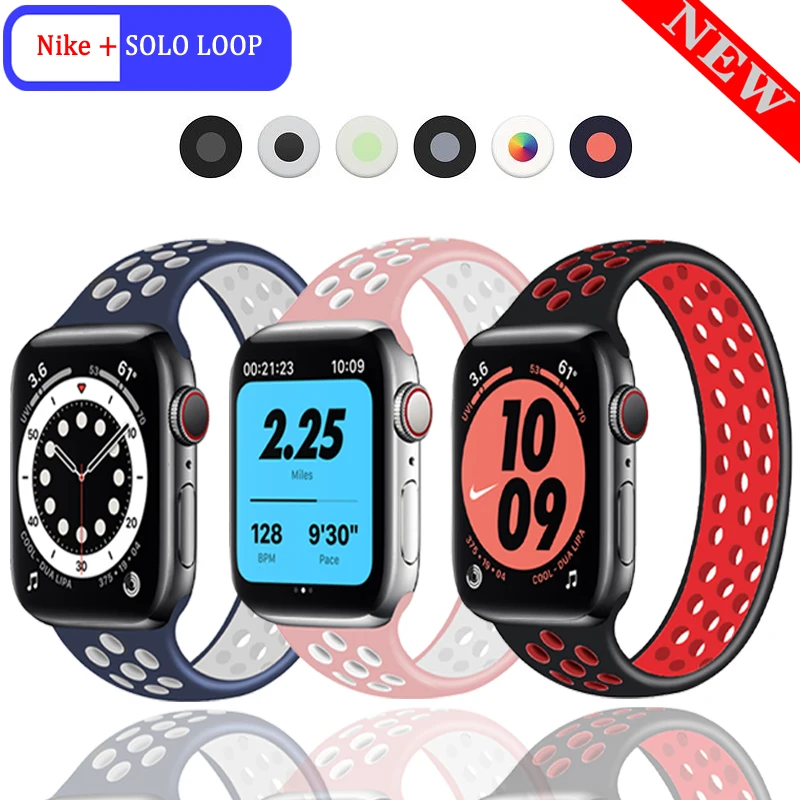 Ремешок Solo Loop для Apple Watch Band 44 мм 40 эластичный силиконовый браслет iWatch band 38 42 apple watch