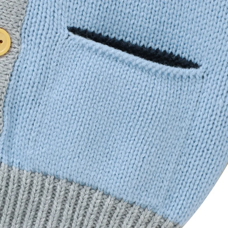 

2020 Autumn Kids Sweaters Boys Girls Cotton Knit Cardigans Baby Children Color Block Cardigan Fashion Children Outwear