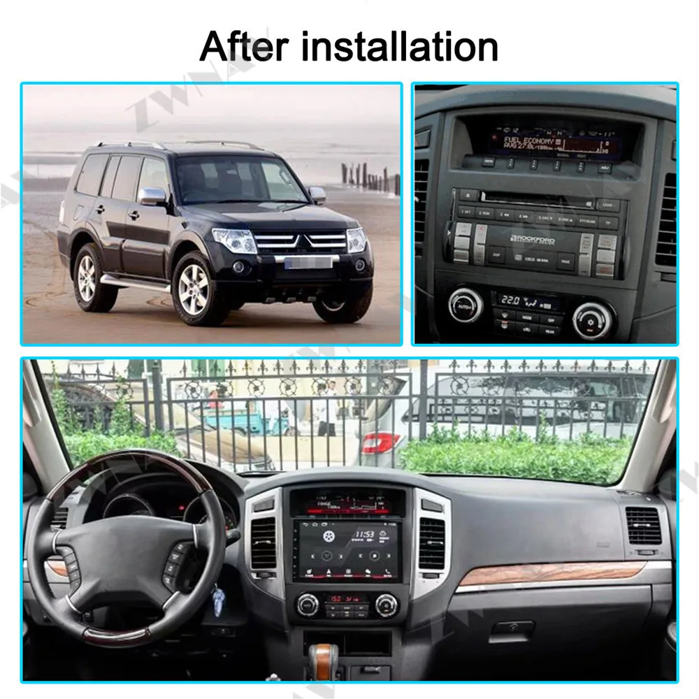 Автомобильный DVD плеер PX6 Android 10 GPS навигация для Mitsubishi Pajero 4 V80 V90 V93 V97 2006 2014 радио