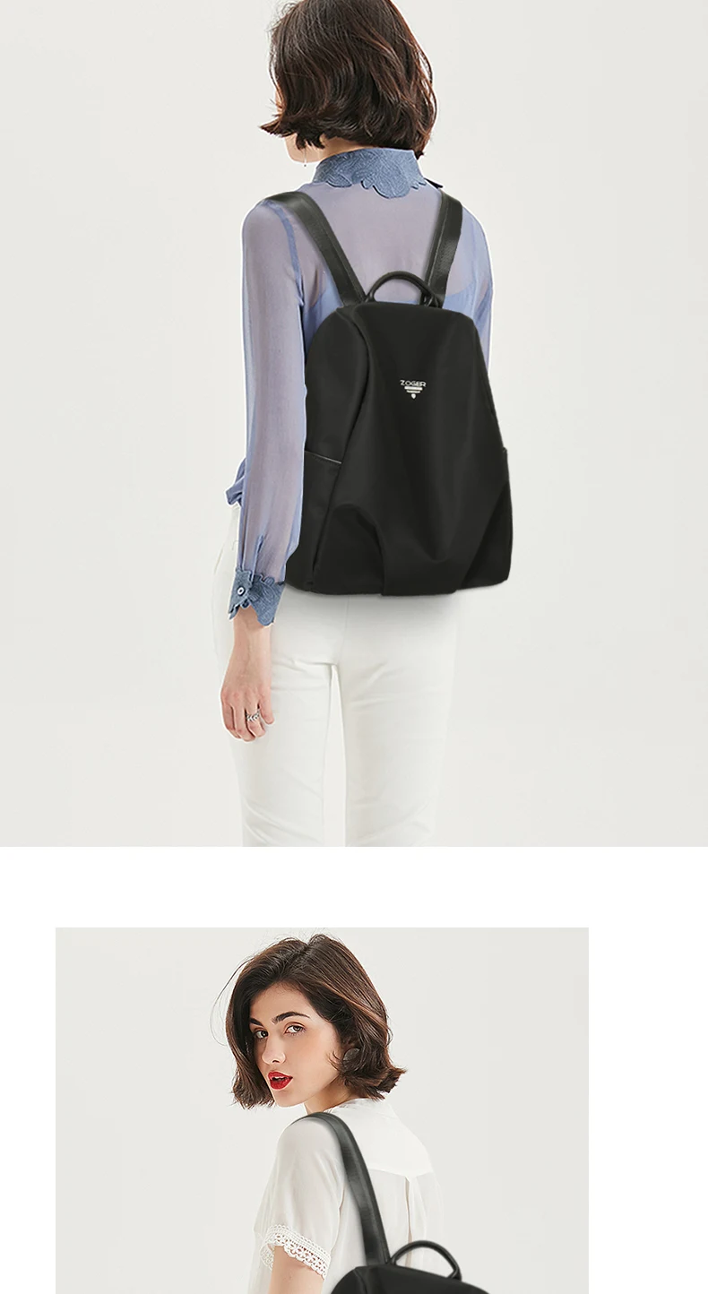 ZOGER Minimalistic casual lightweight backpack ultralow-weight new Oxford cloth versatile women's travel backpack