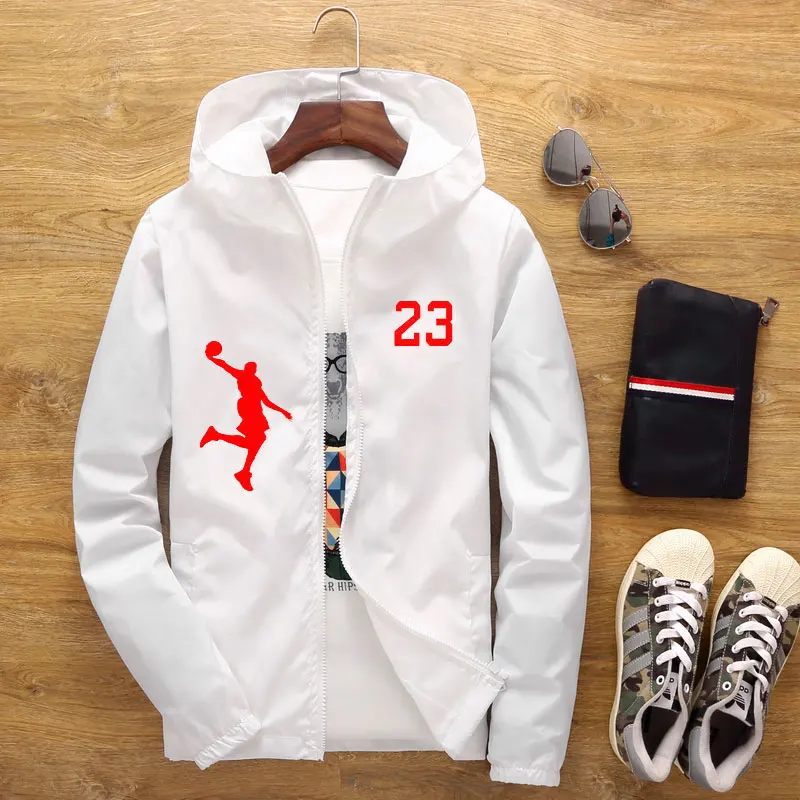 Куртка Мужская/женская с капюшоном Модный Тренч для баскетбола 23 Повседневная