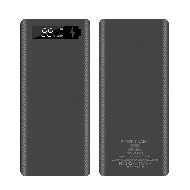 Портативное зарядное устройство QC 18650 5 В 2 разъема USB 8*3 0 чехол мобильный телефон