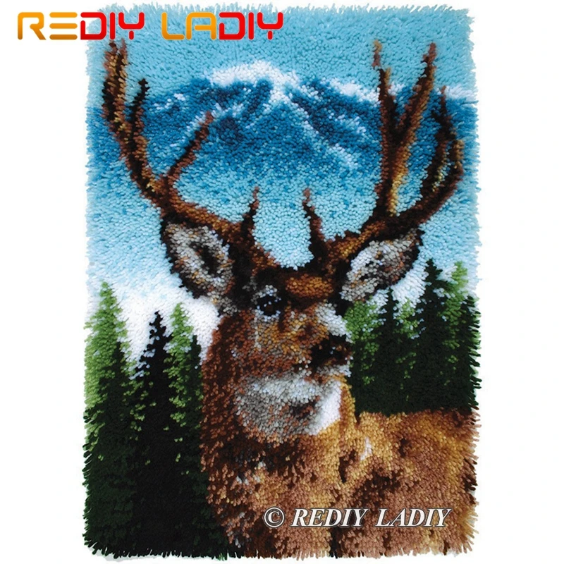 Крюк с защелкой Наборы сделать свой собственный ковер лес гобелены оленями