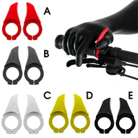 1 pair bicycle plastic handlebar auxiliary ends ergonomic mountain handle handle bars accessories bicycles white
