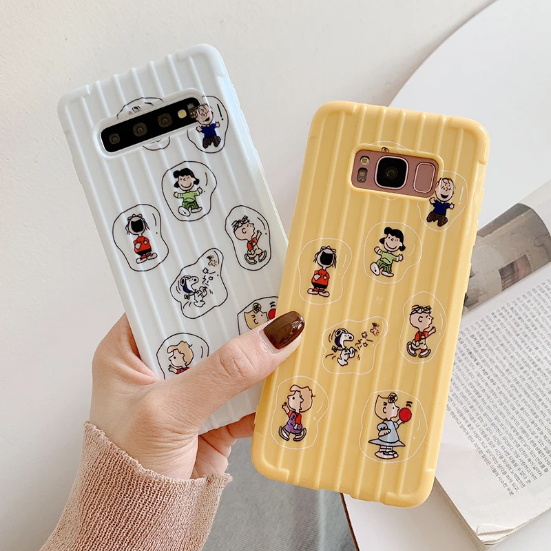 YHBBCASES Модный 3D чехол для багажа samsung Galaxy S10 Plus S8 S9 мультяшный мальчик Шарли мягкие
