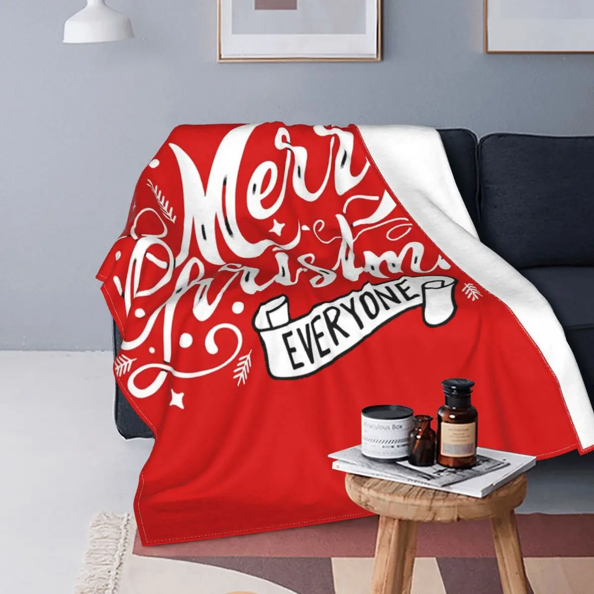 

Merry Christmas Wish Blanket Holiday Letters Big Fleece Blanket Winter Soft Cheap Bedspread
