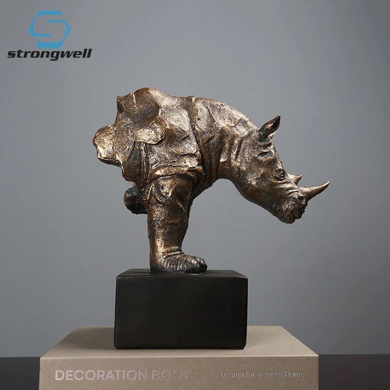 Скульптура Strongwell в ретро стиле со стразами украшение для дома и офиса смола Бели