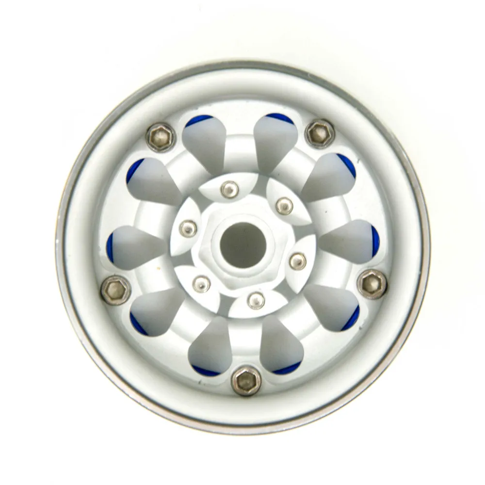 AXSPEED 4 шт./лот синего и серебряного сплава 1 9 дюймов бисером колеса для осевой SCX10 D90