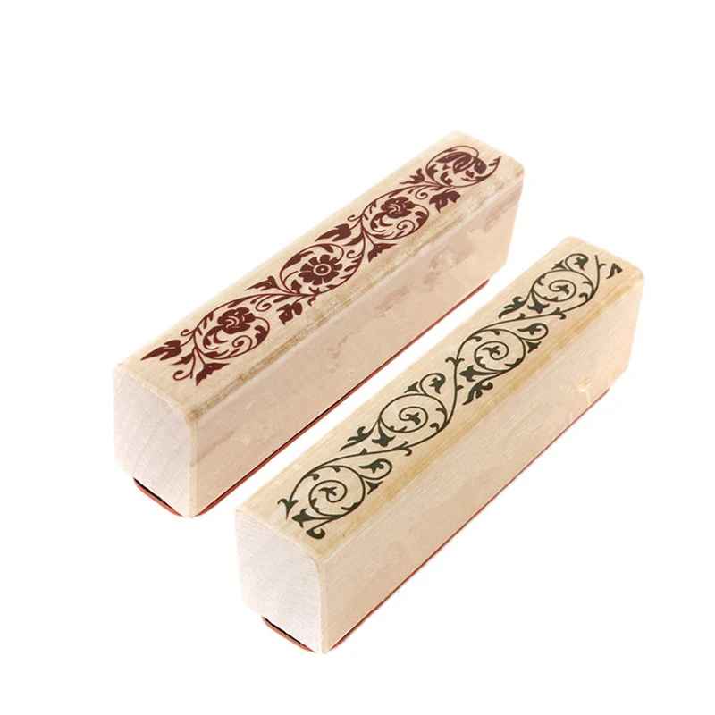 Красивый дизайн по лучшей цене деревянная резиновая Цветочная кружевная печать