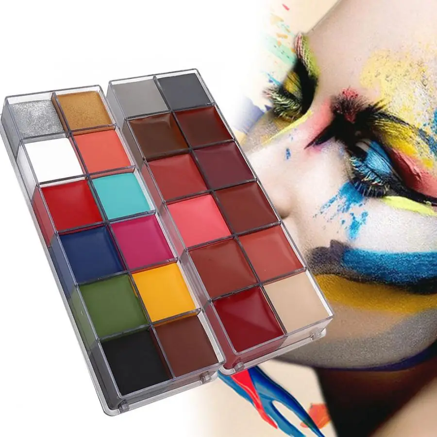 Массажер 12 цветов краска для боди арта Кубок мира Хэллоуин драма макияж