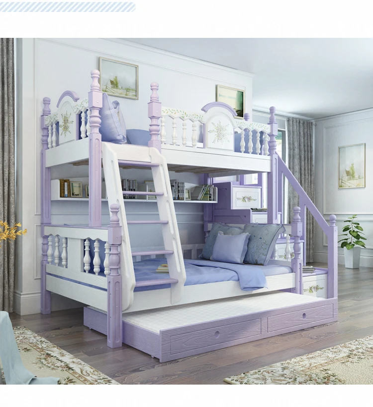 Foshan современные двухъярусные кровати из дуба детские наборы мебели для спальни