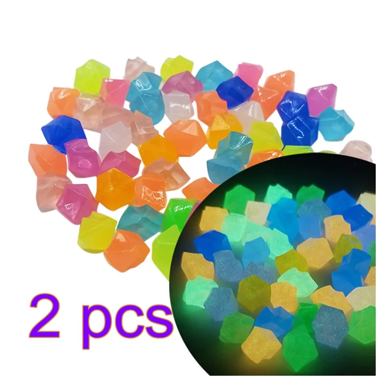 Colorful 600 шт 2 упаковки 14 мм искусственная светящаяся ночь камни галька светится в темноте Галька светящиеся гравюры для сада двора дорожки Декор - Цвет: Colorful