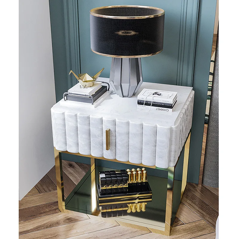 Корейский светильник класса люкс мрамор тумбочка прочные Интернет круглым