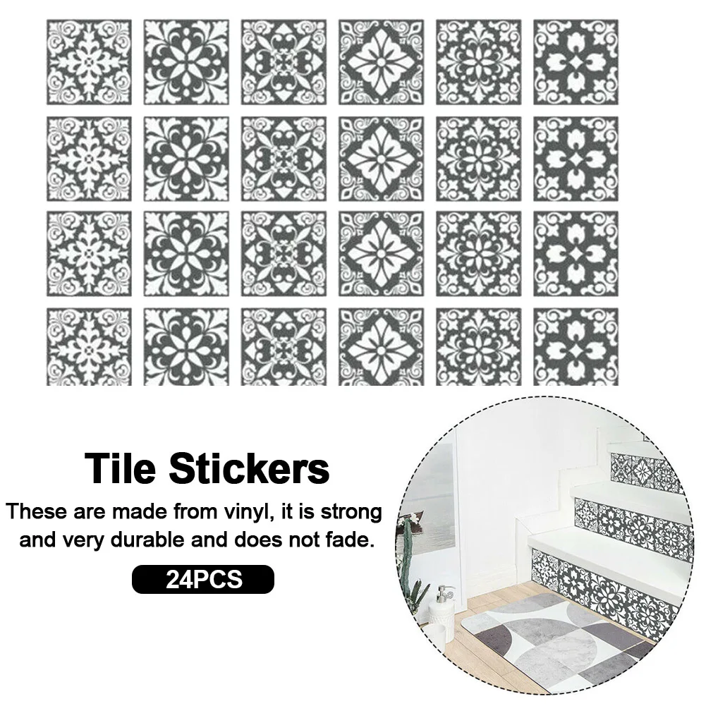24 шт. водостойкие наклейки для плитки в античном стиле|Наклейки на стену| |
